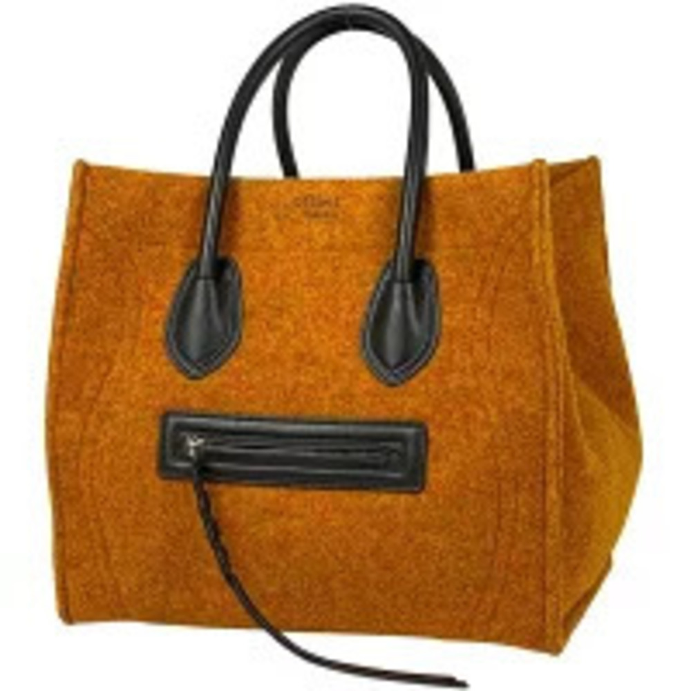 Celine Square Luggage Phantom Tote Handbag Orange